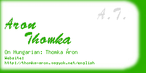 aron thomka business card
